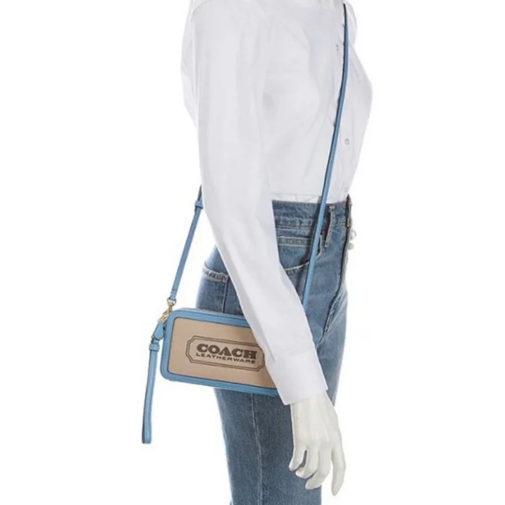 💙▪️Rare▪️🆕️ Coach Canvas Kira Crossbody Bag/ Wristlet NWT SOLD OUT!!! - Picture 9 of 10